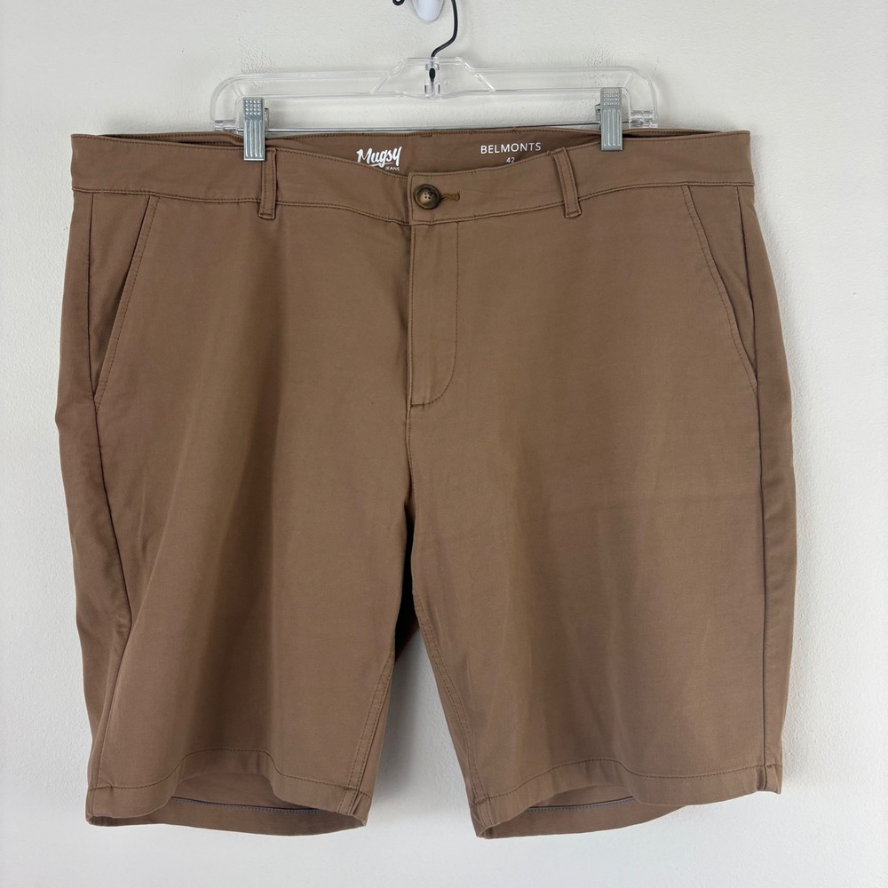 Mugsy Belmonts Men's Size 42 Tan Brown Stretch Chino Shorts‎